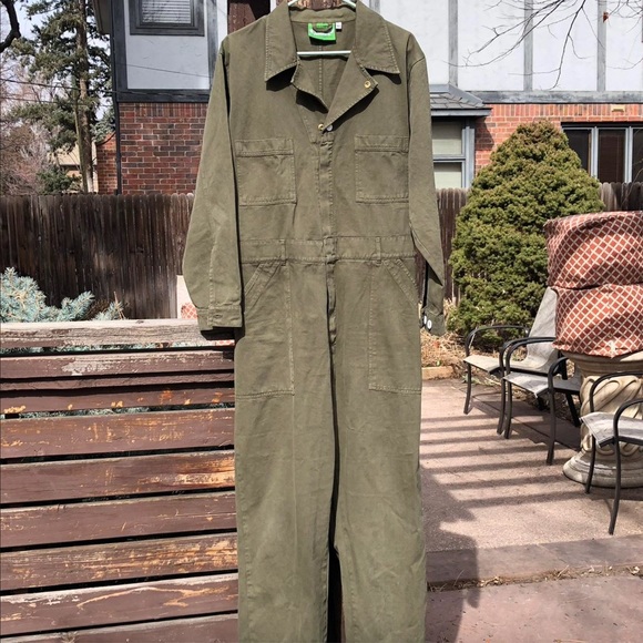 Big Bud Press Long Sleeve Everyday Jumpsuit - Khaki Grey, 1XL - Picture 2 of 4